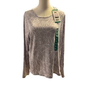 Hang 10 long sleeve purple floral rash guard sun protection XL